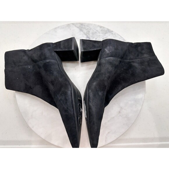 AGL Mimma Ankle Boots Size 7.5 Black Suede Pointed Toe Shoes - Picture 5 of 9